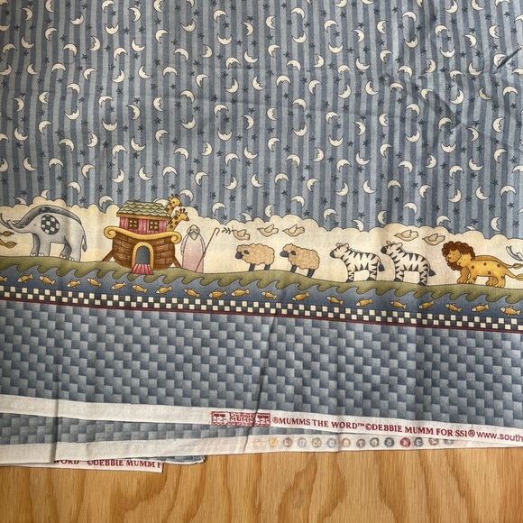 NEW Vintage Deadstock Fabric 100% Cotton Mumms the Word Debbie Mumm Noah’s Ark - Picture 3 of 4